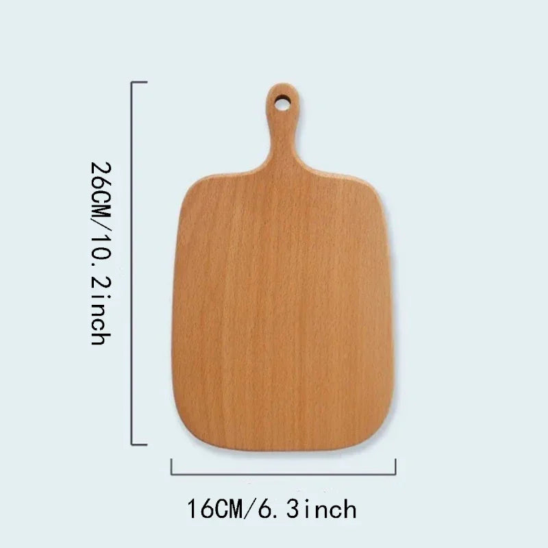 Custom Mini High Quality Kitchen Wooden Chopping Tray Blocks Cutting Board Pizza Bread Fruit Sushi Tray Hangable Kitchen Tool I6