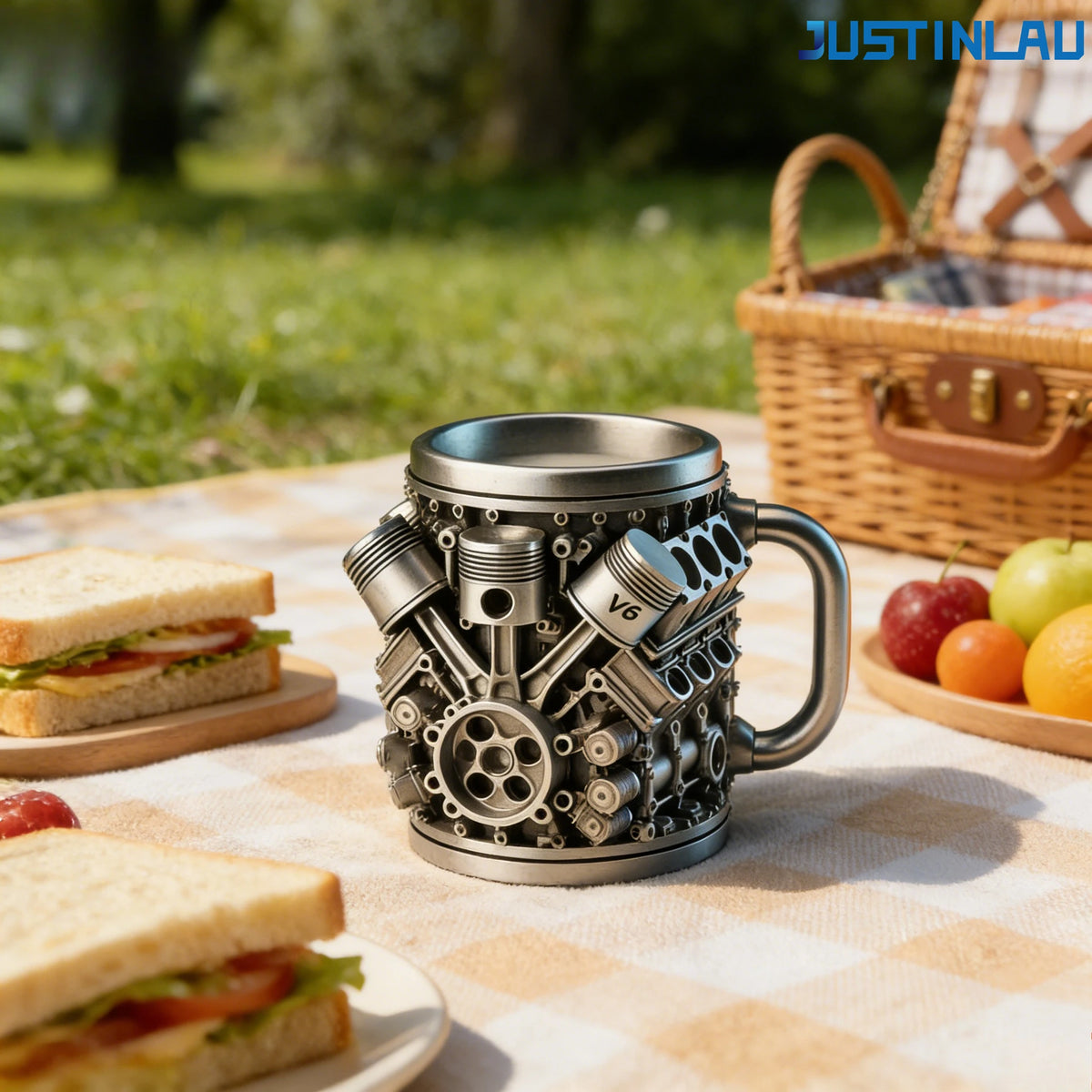 JUSTINLAU 240/350ML 304 Stainless Steel Resin Coffee Cup Hot Water Mug Tea Cup for Outdoors Eco-Friendly in Stock Beer Mug