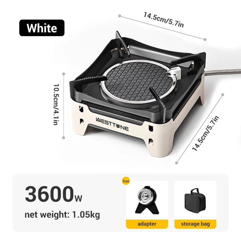 WESTTUNE Outdoor Gas Stove Portable Cooking Stoves Camping Emergency Burner with Electronic Ignition for Garden Picnic BBQ