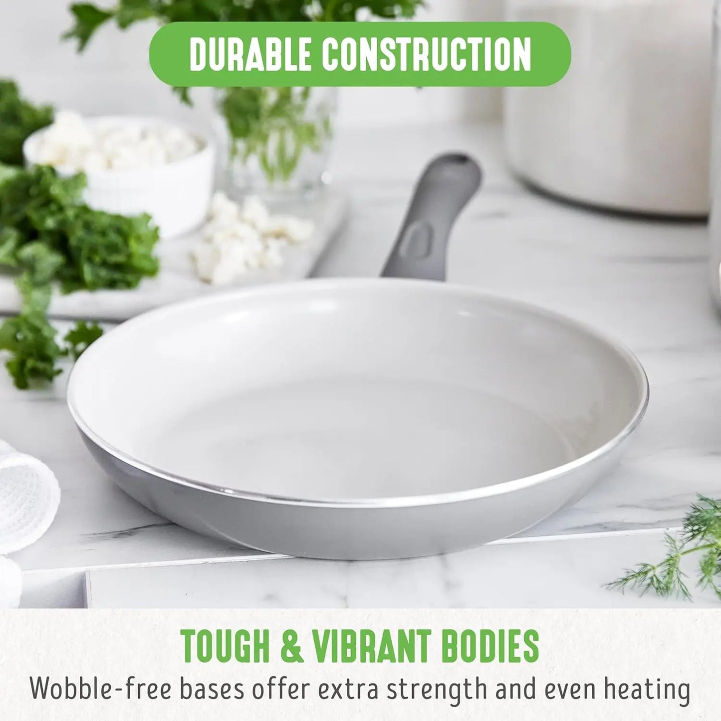 GreenLife Soft Grip Ceramic Nonstick 8" Frying Pan, PFAS-Free, Dishwasher Safe, Easy Cooking Skillet