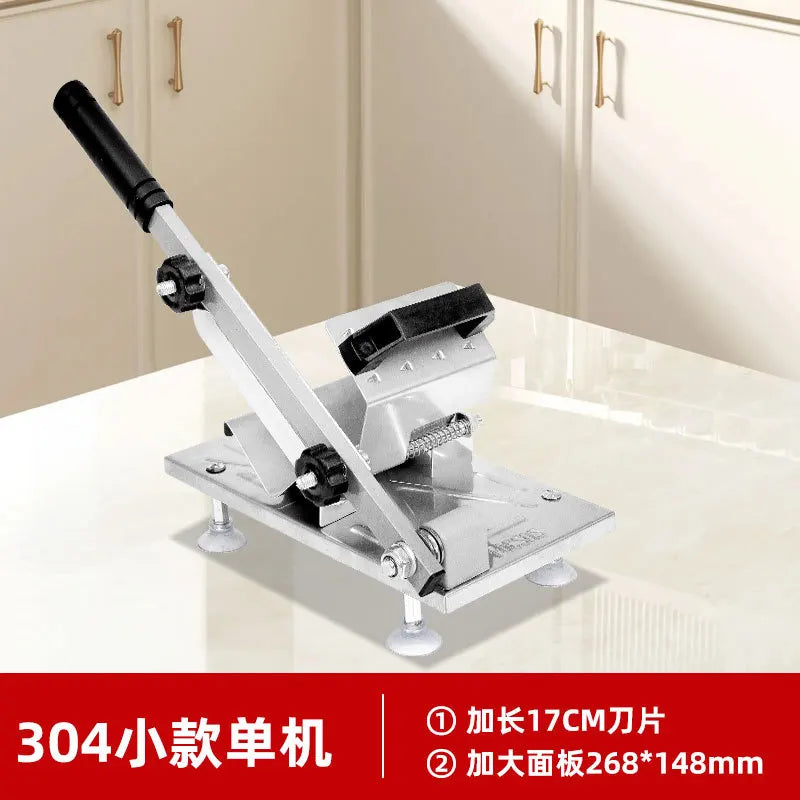 Stainless Steel Meat Slicer – Multi-Function Home Cutter for Beef Mutton Rolls, Frozen Meat Shredding Machine
