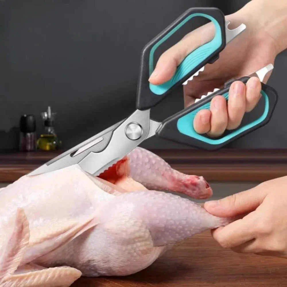Kitchen scissors Household kitchen multi-purpose chicken killing fish scissors Sharp food grade barbecue scissors Kitchen tools