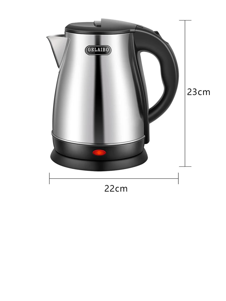 GELAIBO electric kettle, large-capacity 1.8-liter glass kettle, one-button boiling water, automatic shutdown, anti-dry function