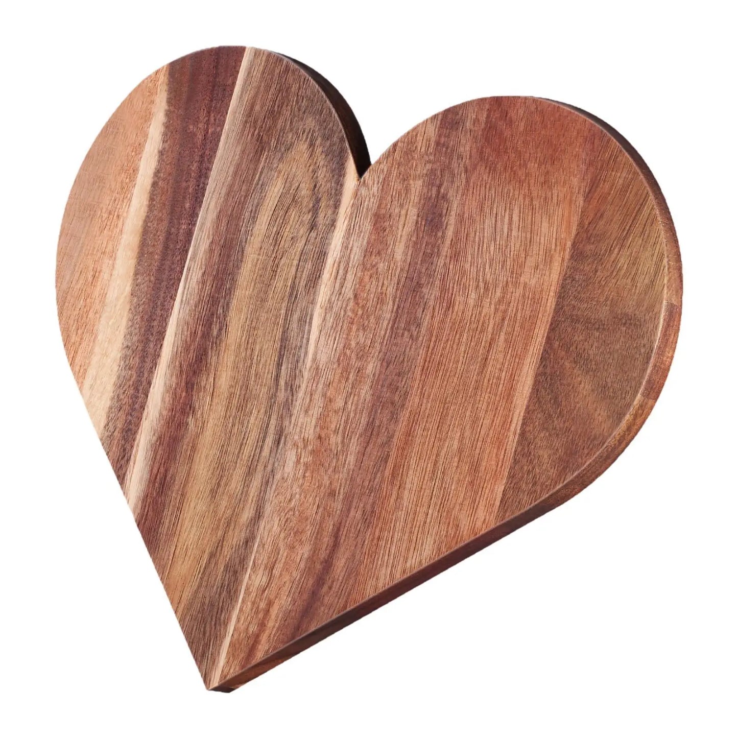 Wooden Heart Shaped Cutting Board 35.5x29.5cm for Valentine’S Dinner Smooth Surface Multipurpose Portable Serving Platter