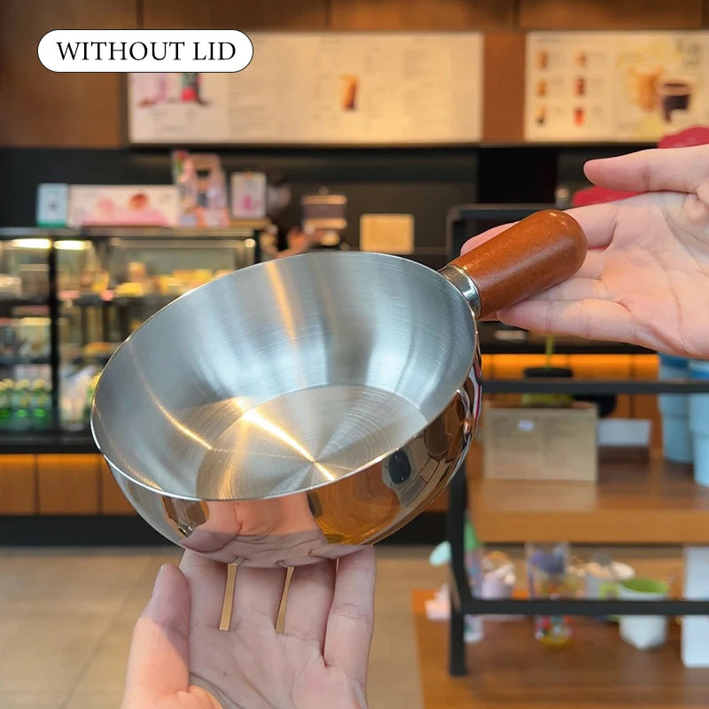 Stainless Steel Mini Milk Pan Multipurpose Portable Saucepan For Egg Frying Milk Heating Household Cooking