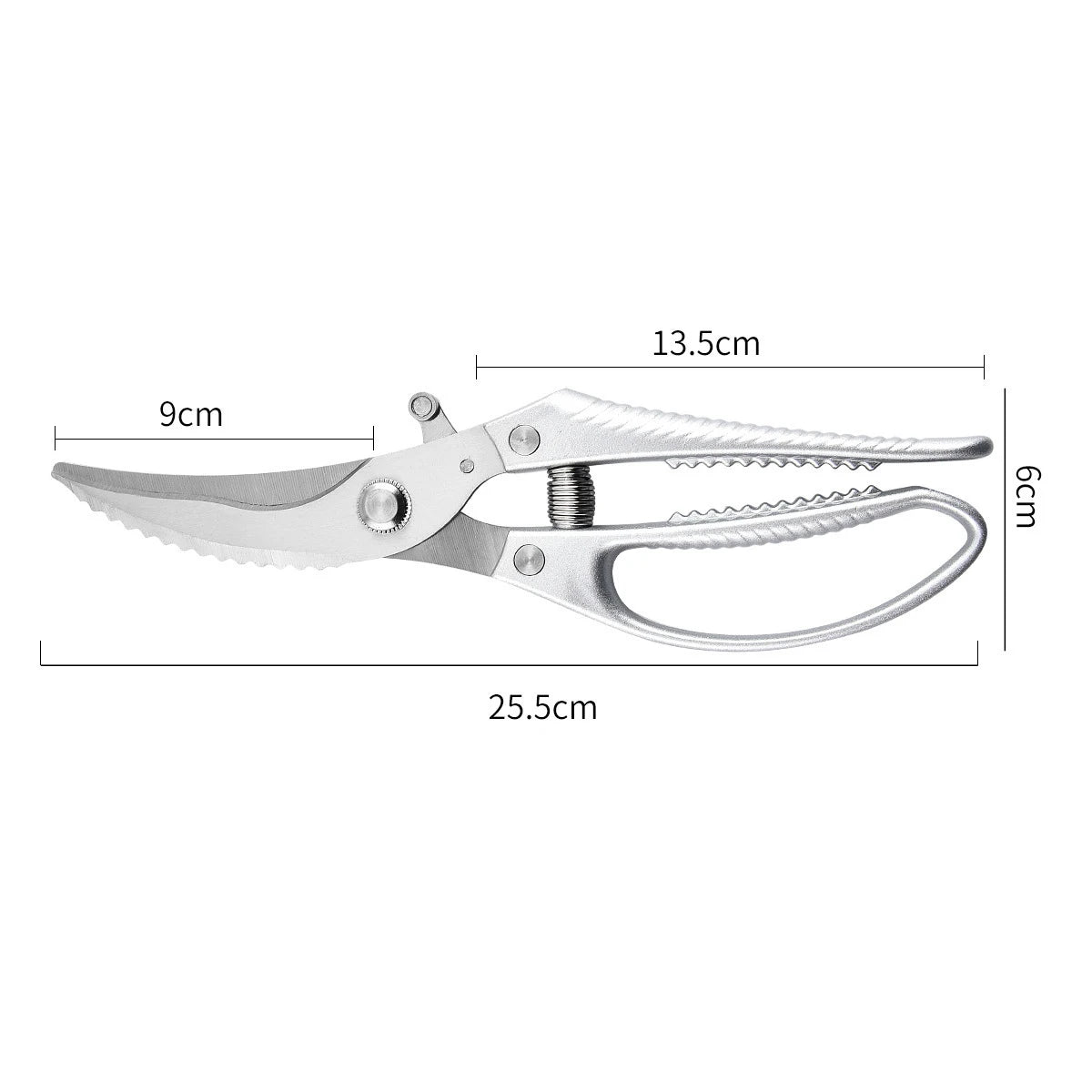 Multifunctional Kitchen Scissors Restaurant Outdoor Use Chicken Bone BBQ Sharp Durable Household Stainless Steel Strong Scissor
