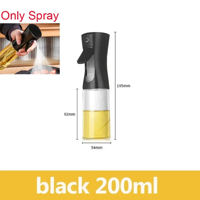 Kitchen Oils Spray Olive Oil Cruet Spray Home Kitchen Air Fryer Spray Camping BBQ Cooking Plastic Oil Bottle 200/300ml/500ml