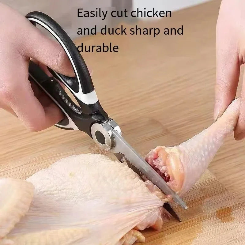 Premium Stainless Steel Kitchen Scissors Heavy Duty Strong Blade for Cutting Fish Meat Chicken Bones Pizza Dishwasher Safe