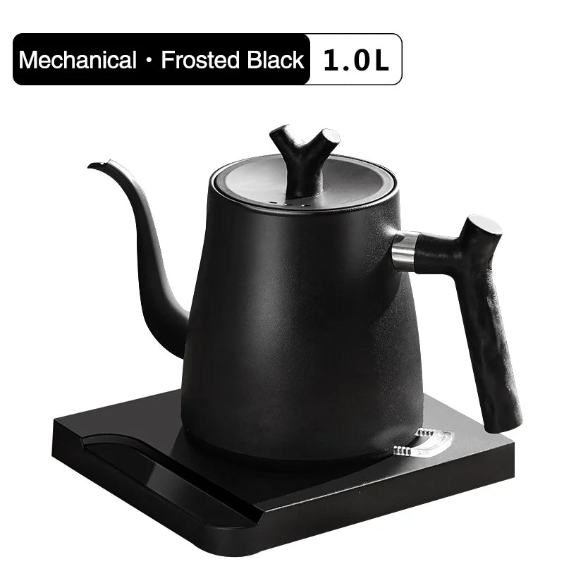 TINSOL 1L Electric Gooseneck Kettle, Manual Brewing Coffee Pot, Smart Teapot, Temperature Control Kettle, 1200W Fast Heating