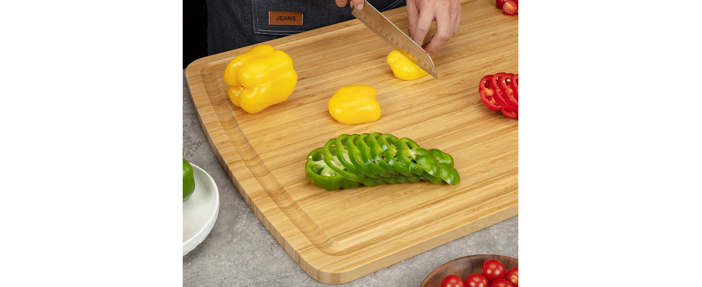 30 x 20 Extra Large Cutting Board, Bamboo Stove Top Cover, Over the Sink Cutting Board with Juice Groove, Heavy Duty Charcuterie Board for Kitchen