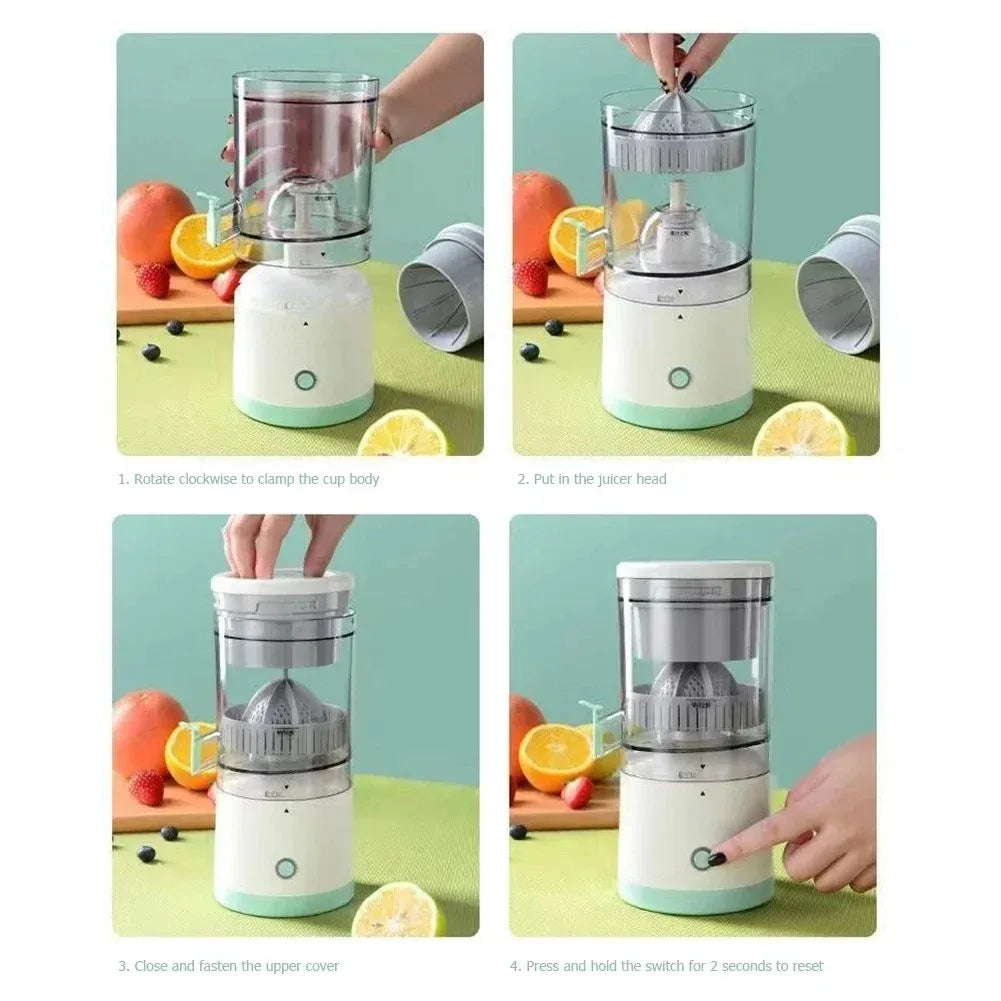 Portable Electric Juicer Wireless Orange Juicer USB Rechargeable Lemon Squeezer Electric Slow Juicers Household Kitchen Tools