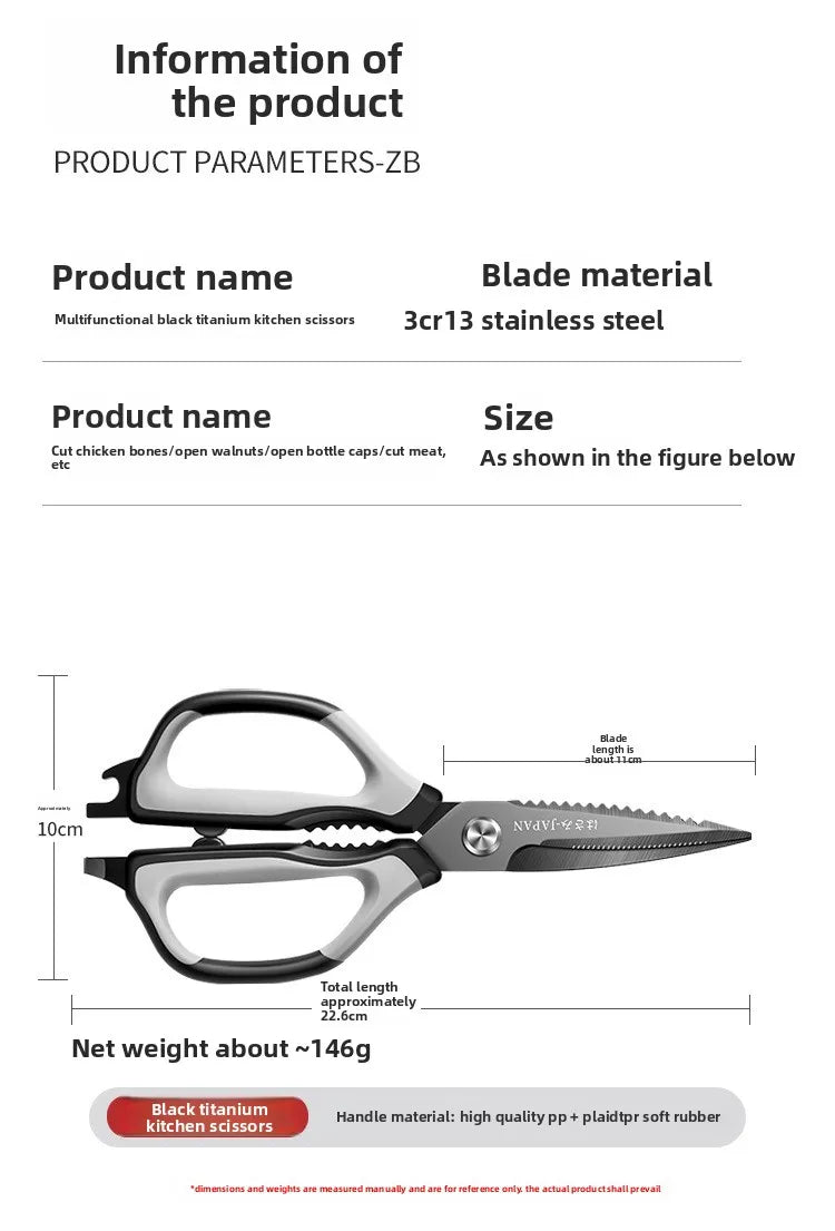 Kitchen Scissors All Purpose kitchen gadgets utensils Stainless Steel Cooking Shears for Cutting Meat Food Fish Poultry