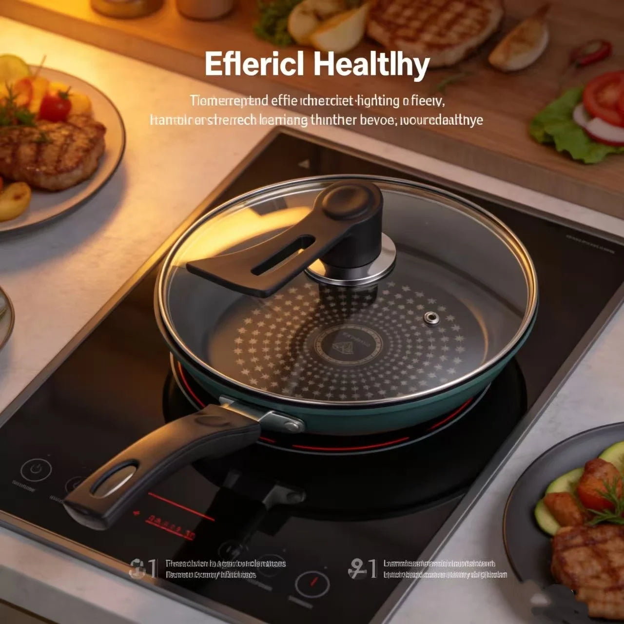 Crystal diamond upgrade non-stick frying pan frying pan supplementary food fried eggs lampblack gas stove induction cooker unive