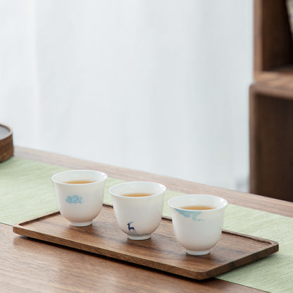 Chinese tea bowl with floral design, showcasing elegant craftsmanship in ceramic drinkware.
