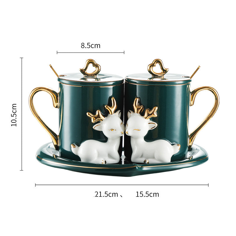 Couple mugs - A Pair Of Suit Couple's Mugs