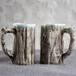 creative porcelain hot bark mug - Hot bark mugs