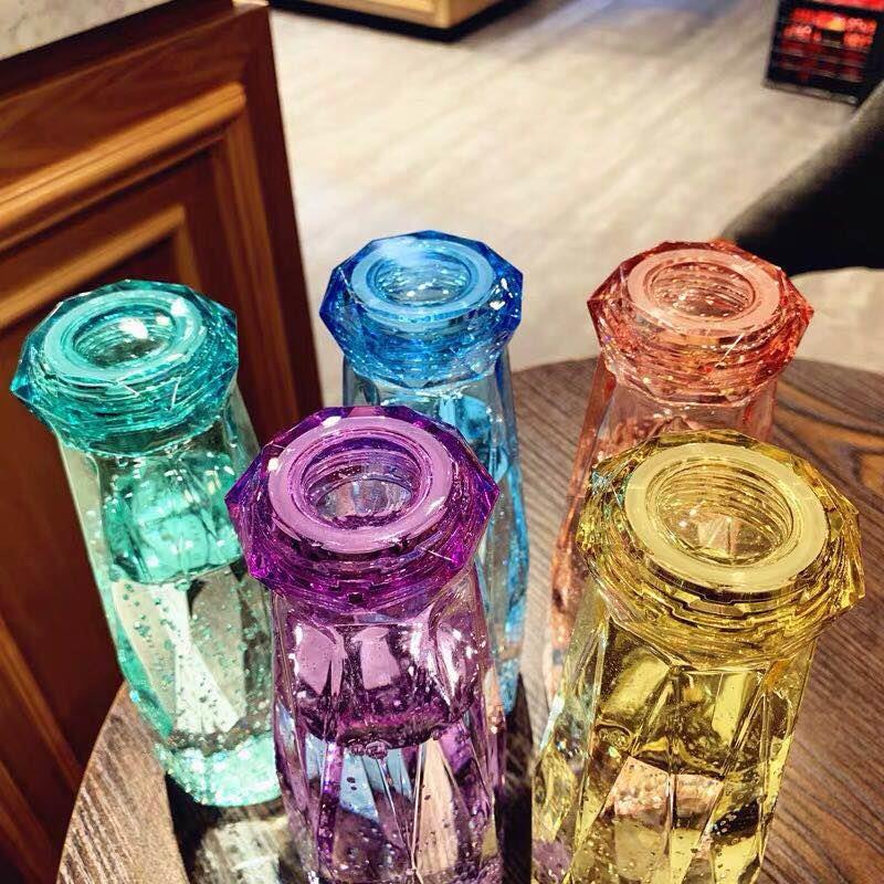 Crystal Glass Cup With Lid Glass Bottle
