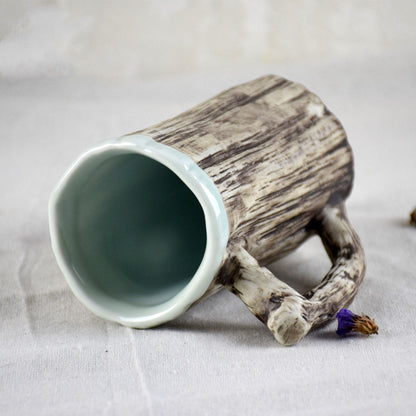 creative porcelain hot bark mug - Hot bark mugs