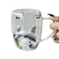 Heat resistant transparent cup - Christmas Snow Pine