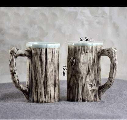 creative porcelain hot bark mug - Hot bark mugs