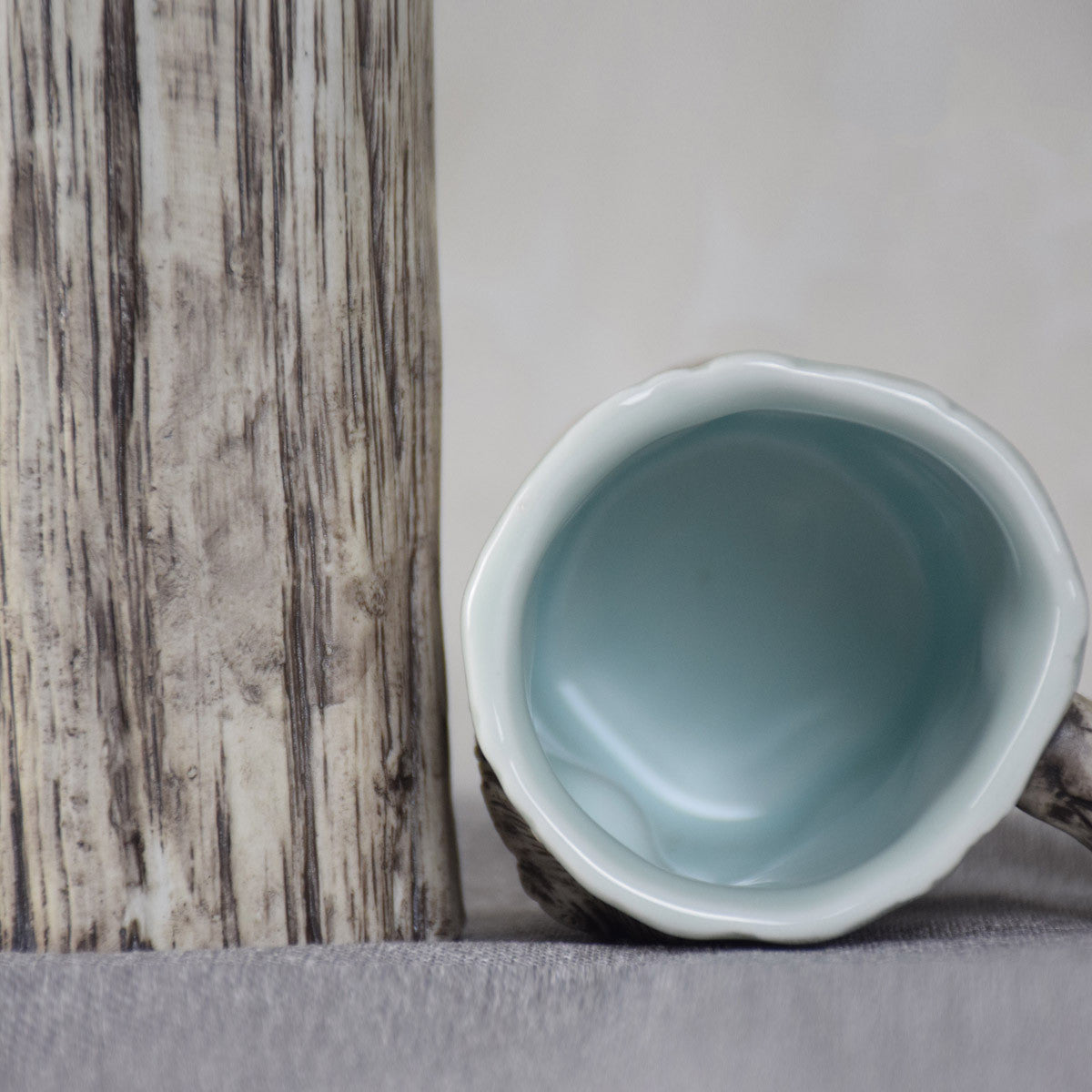creative porcelain hot bark mug - Hot bark mugs