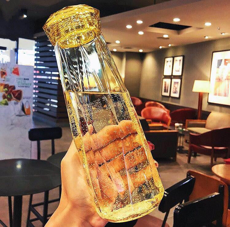 Crystal Glass Cup With Lid Glass Bottle