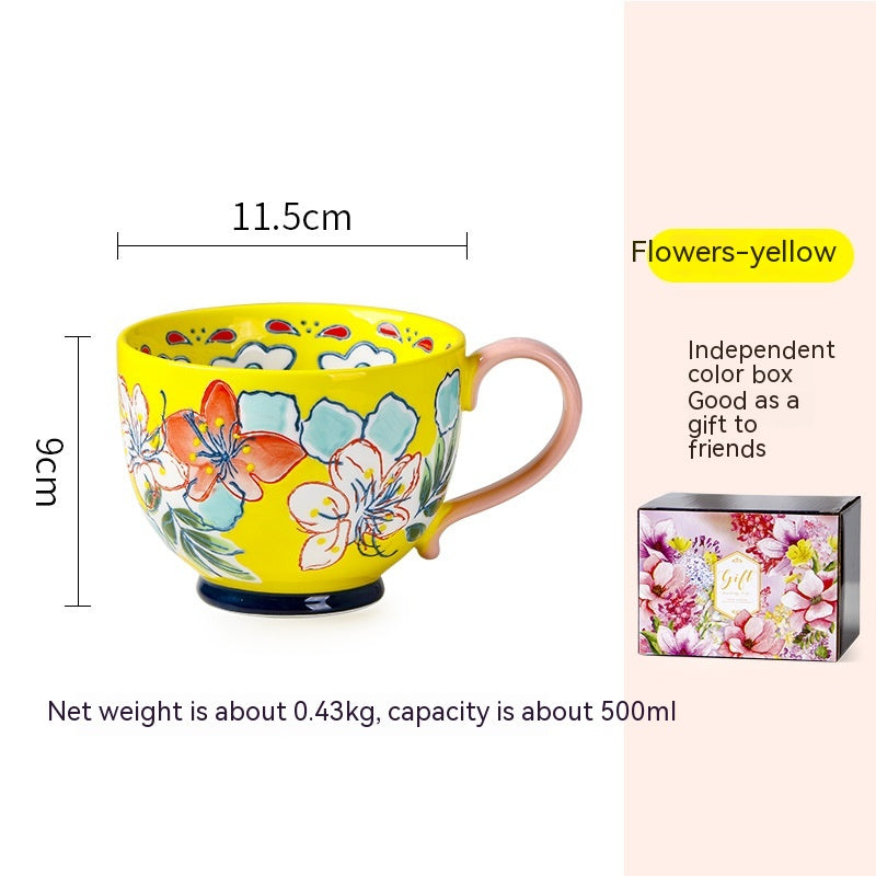 Hand-painted ceramic cup - Personalized Hand-painted Water Cup 