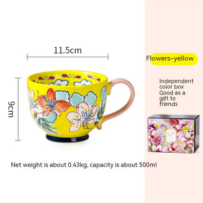 Hand-painted ceramic cup - Personalized Hand-painted Water Cup 