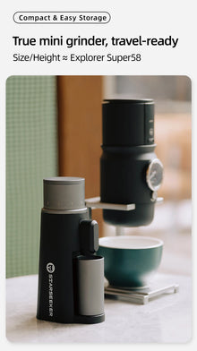 STARSEEKER EDGE Mini Portable Electric Coffee Grinder 38mm Cone Burr Stepless Adjustable Type-C Home Outdoor Travel Suit
