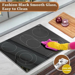 Karinear Portable Electric Stove 110V, 1800W Electric Hot Plate with Handle, Knob Control Single Burner Electri Cooktop, Ceramic Infrared Countertop Burner, Timer, Safety Lock(Pink)
