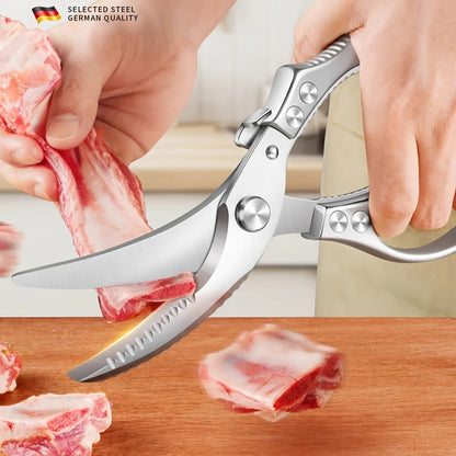 1pc Stainless Steel Kitchen Scissors Multifunctional Chicken Bone Scissors Shear Fish Duck Cut Chef Professional Scissors Knife