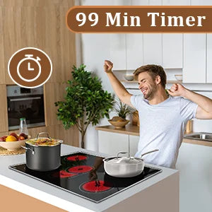 Karinear Portable Electric Stove 110V, 1800W Electric Hot Plate with Handle, Knob Control Single Burner Electri Cooktop, Ceramic Infrared Countertop Burner, Timer, Safety Lock(Pink)