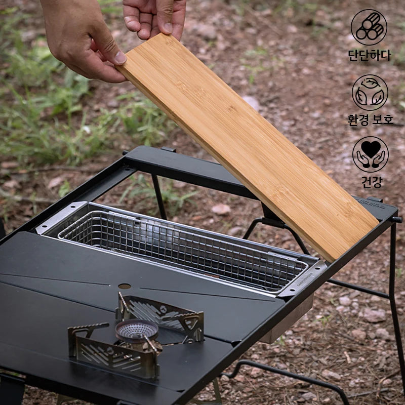 Pandatour Camping IGT 0.5UNT Table Gas Stove Windproof Stainless Steel Folding 6500W High Power Stove Adjustable Burner Cooker