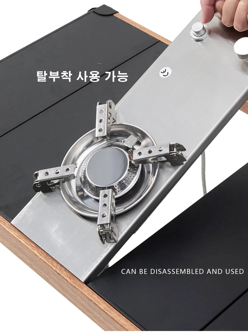 Pandatour Camping IGT 0.5UNT Table Gas Stove Windproof Stainless Steel Folding 6500W High Power Stove Adjustable Burner Cooker