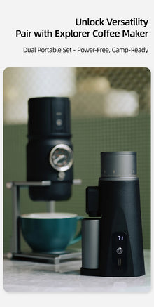 STARSEEKER EDGE Mini Portable Electric Coffee Grinder 38mm Cone Burr Stepless Adjustable Type-C Home Outdoor Travel Suit