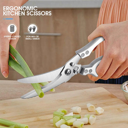 1pc Stainless Steel Kitchen Scissors Multifunctional Chicken Bone Scissors Shear Fish Duck Cut Chef Professional Scissors Knife