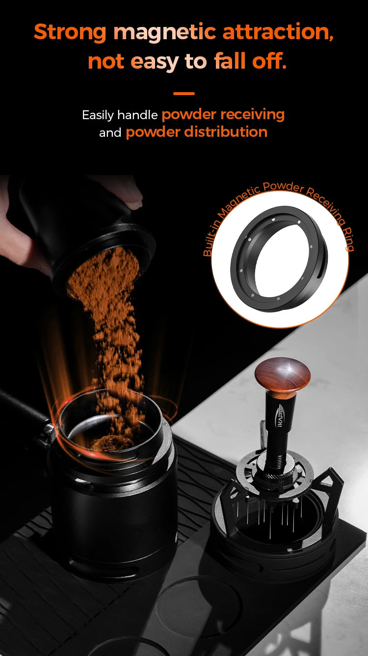 IKAPE V3 Espresso Rotary WDT,Coffee Stirrer with Dosing Funnel & Stand,Espresso Stirrer Distribution Tool for Barista