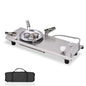 Pandatour Camping IGT 0.5UNT Table Gas Stove Windproof Stainless Steel Folding 6500W High Power Stove Adjustable Burner Cooker