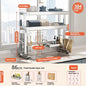 Over Sink Dish Drying Rack Stainless Steel Expandable Drain Bowl Holder Shelf Kitchen Counter Dish Storage Rack Hanger Shelves