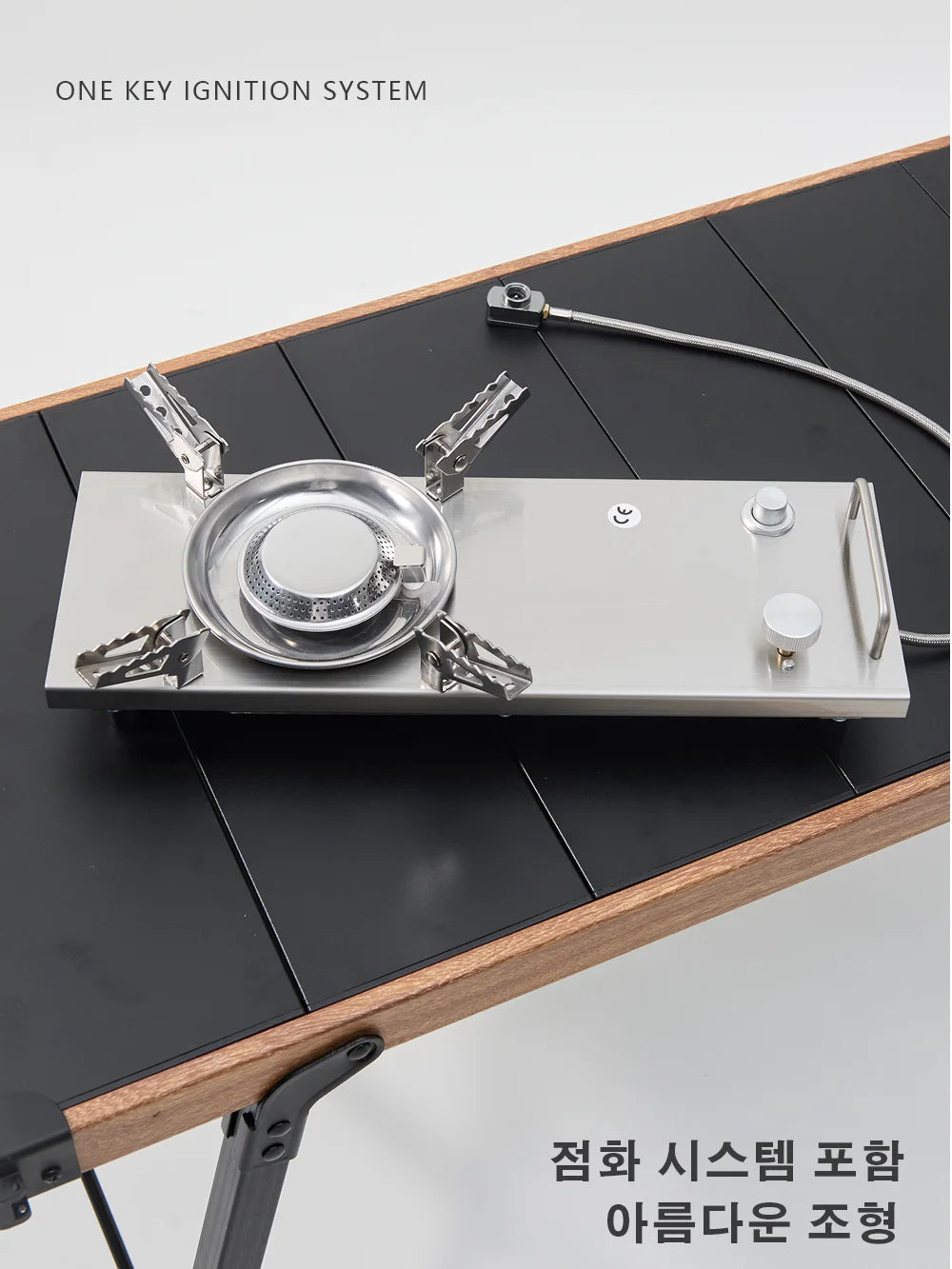Pandatour Camping IGT 0.5UNT Table Gas Stove Windproof Stainless Steel Folding 6500W High Power Stove Adjustable Burner Cooker