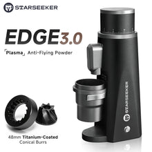 STARSEEKER EDGE Titanium Burr Coffee Grinder 48MM Espresso Burrs Stepless Fineness Adjustment Electric Coffee Grinders Black