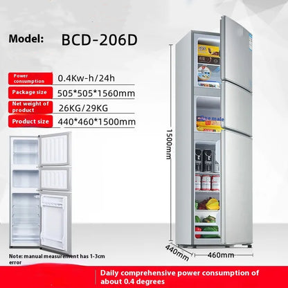 206L Wholesale Electric Home Appliance Refrigerators Top Freezers