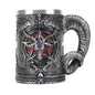 Baphomet Mug Tankard Stainless Steel Resin 3D Baphomet Pentagram Sabbatic Gothic Wicca Pagan Horn Beer Tankard Cup Mugs 600ml