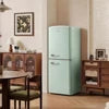 MDRF160-RE Retro160L Frost-Free Energy Efficient Electric Refrigerator Bottom Mount Freezer Air Cooling Stainless Portable Hotel