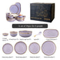Luxury Elegant Vintage Hotel Restaurant Home Porcelain Tableware Gold Edge Ceramic Bowl Dinner Plates Dishes Dinnerware Set