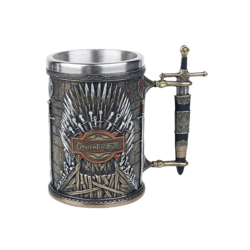 Water Cup Bar Creative 3D Stereo Carved Stainless Steel Beer Mug Goblet Coffee Mug