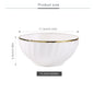 Nordic Style Spiral Pattern Porcelain Bowl Modern Minimalist Dinner Bowl  High Quality Bone China Rice Bowl