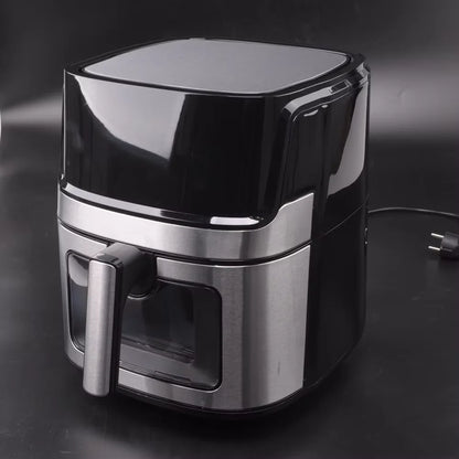 Touch Control 6L S/S Cover Visible 1700W 8 Preset Menu Digital Panel Air Fryer