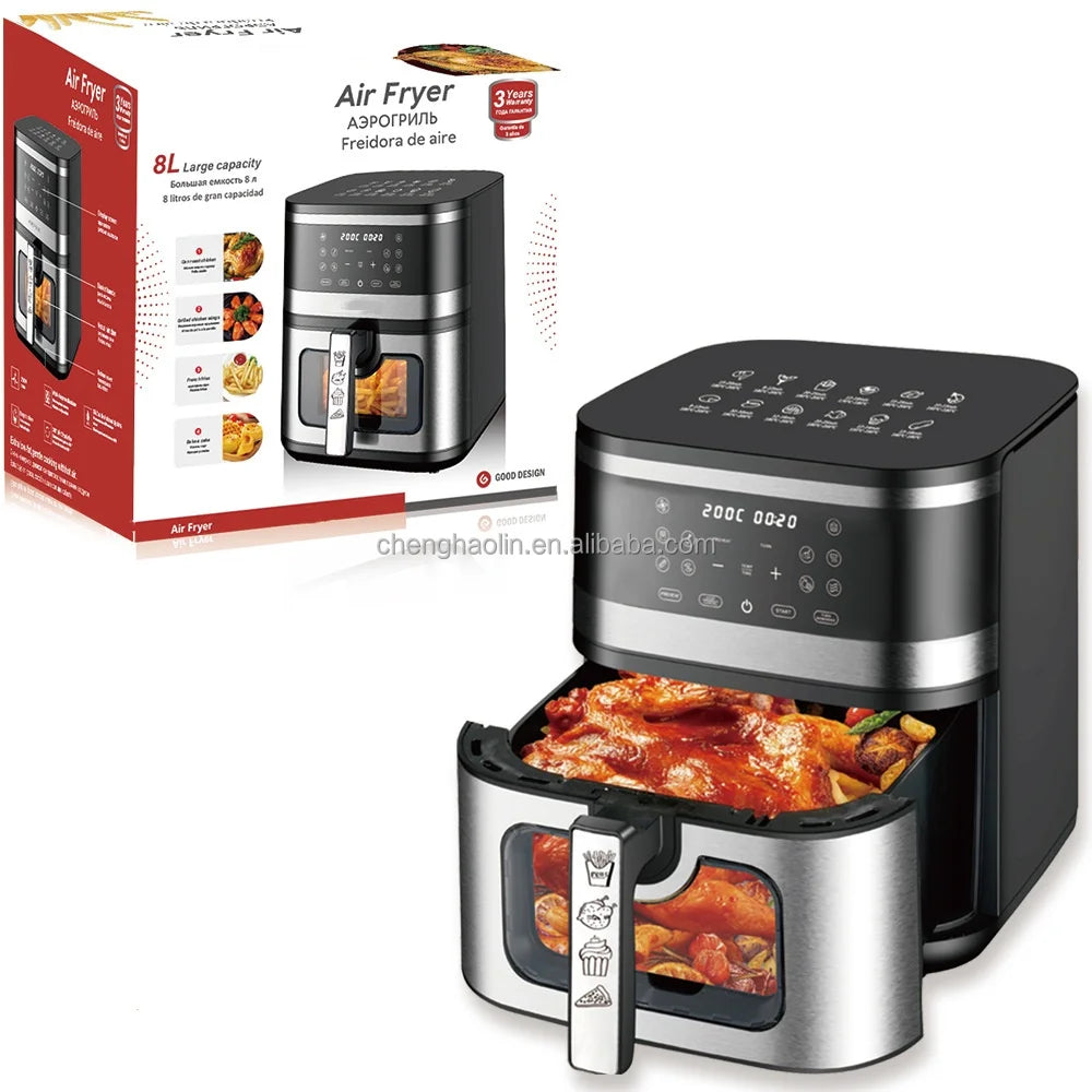 Multifunctional Express Heat System Digital Oil Free Split Easy Clean Large Capacity Digital Touch Electric Air Fryer Machine