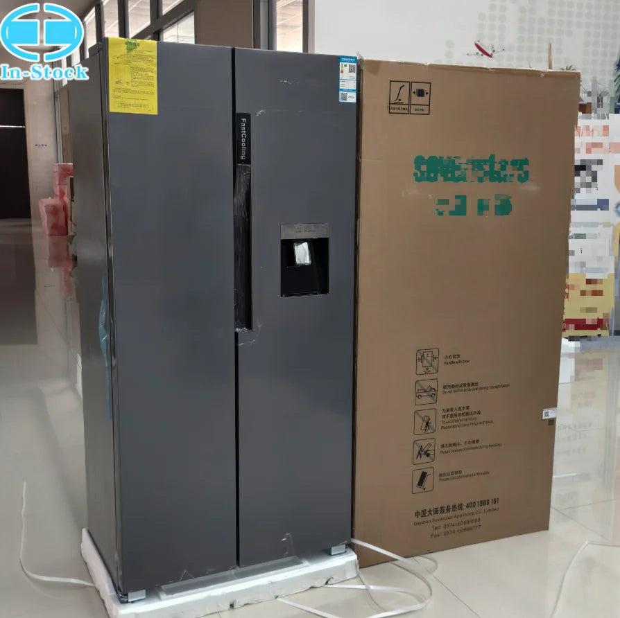 X  560L Double Door Large Capacity Refrigerator with Water Dispenser Function, Refrigerated Freezer